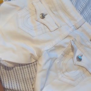 White true religion shorts